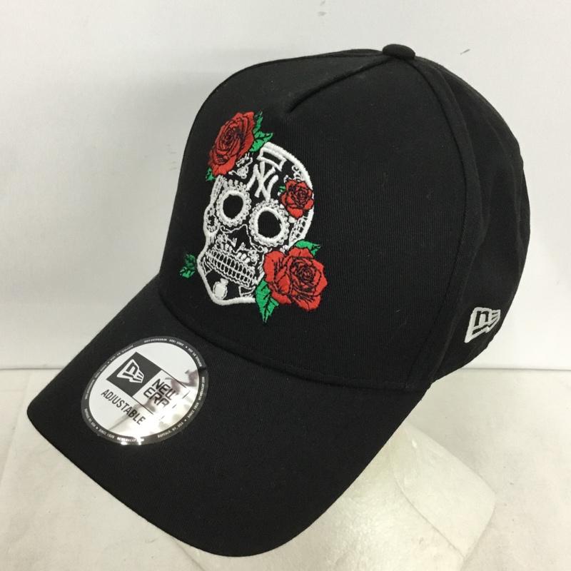 ニューエラ NEW ERA 帽子 キャップ NY ニューヨークヤンキース A-Frame Halloween Collection シュガースカル 刺繍 黒 / ブラック / black メンズ USED 古着 中古 10156548