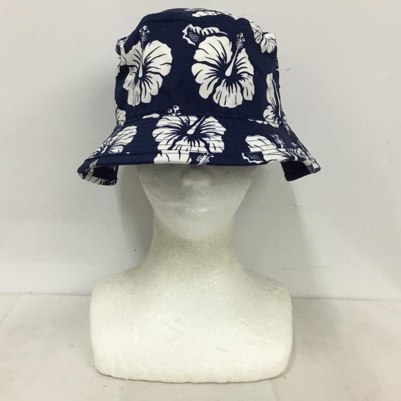 チャレンジャー CHALLENGER 帽子 ハット バケットハット バケハ ハイビスカス 総柄 紺 / ネイビー / navy メンズ USED 古着 中古 10156549