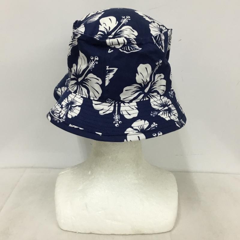 チャレンジャー CHALLENGER 帽子 ハット バケットハット バケハ ハイビスカス 総柄 紺 / ネイビー / navy メンズ USED 古着 中古 10156549