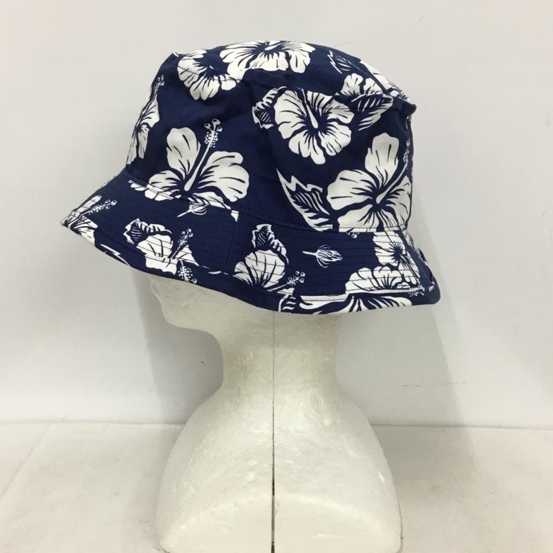 チャレンジャー CHALLENGER 帽子 ハット バケットハット バケハ ハイビスカス 総柄 紺 / ネイビー / navy メンズ USED 古着 中古 10156549