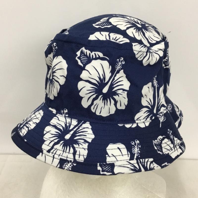チャレンジャー CHALLENGER 帽子 ハット バケットハット バケハ ハイビスカス 総柄 紺 / ネイビー / navy メンズ USED 古着 中古 10156549