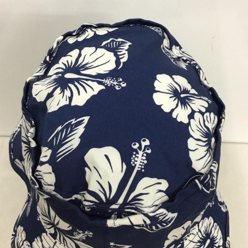 チャレンジャー CHALLENGER 帽子 ハット バケットハット バケハ ハイビスカス 総柄 紺 / ネイビー / navy メンズ USED 古着 中古 10156549