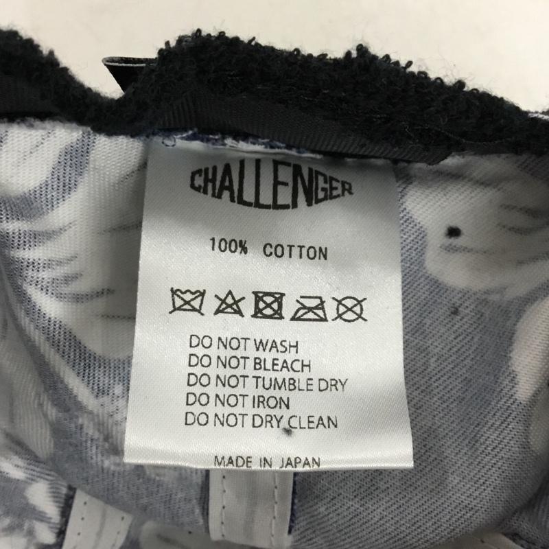 チャレンジャー CHALLENGER 帽子 ハット バケットハット バケハ ハイビスカス 総柄 紺 / ネイビー / navy メンズ USED 古着 中古 10156549