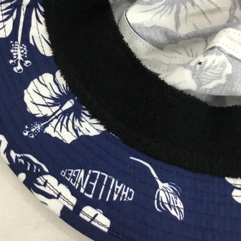 チャレンジャー CHALLENGER 帽子 ハット バケットハット バケハ ハイビスカス 総柄 紺 / ネイビー / navy メンズ USED 古着 中古 10156549