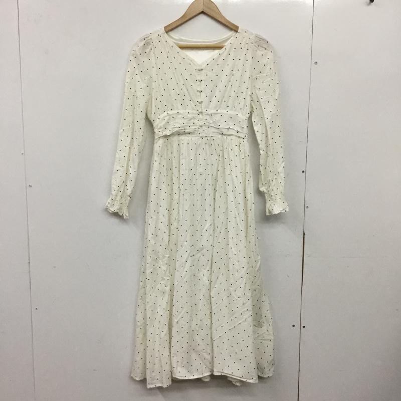 ミーア MIIA ワンピース ロングスカート FREE ドット 白 / ホワイト / white レディース USED 古着 中古 10156555