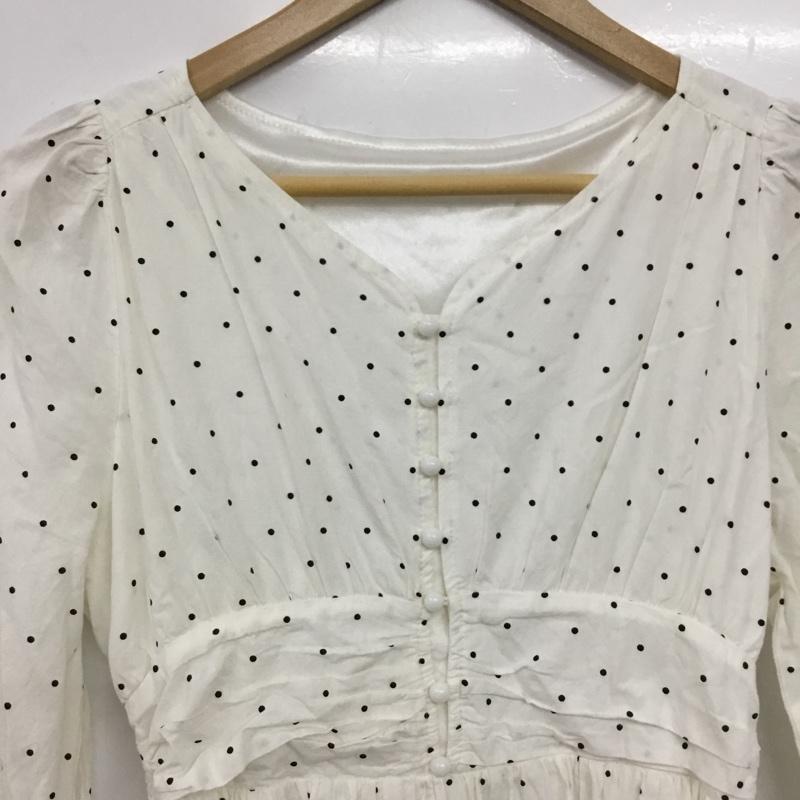 ミーア MIIA ワンピース ロングスカート FREE ドット 白 / ホワイト / white レディース USED 古着 中古 10156555