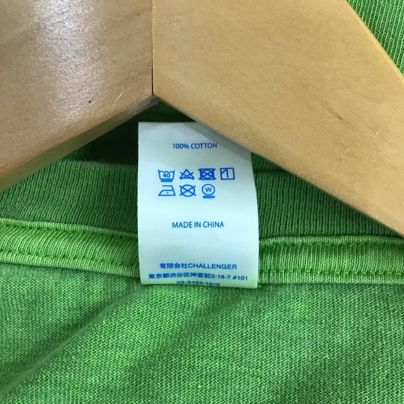 チャレンジャー CHALLENGER カットソー 長袖 長袖カットソー プリントカットソー クルーネック M プリント 緑 / グリーン / green メンズ USED 古着 中古 10156559