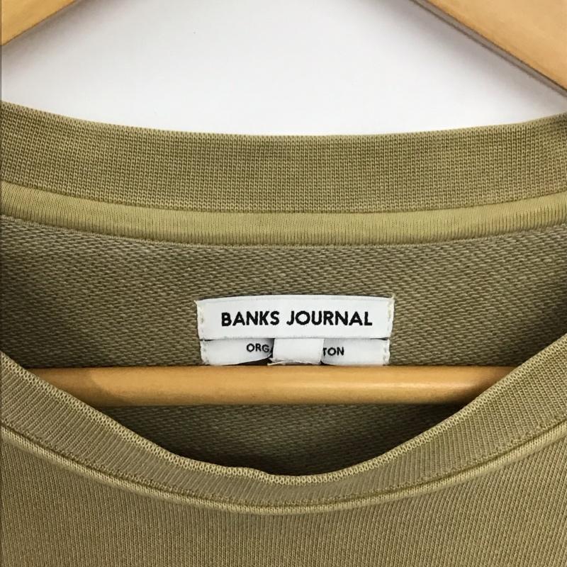 バンクスジャーナル BANKS JOURNAL トレーナー 長袖 長袖トレーナー スウェット クルーネック プルオーバー L ロゴ、文字 ベージュ / ベージュ / beige メンズ USED 古着 中古 10156563