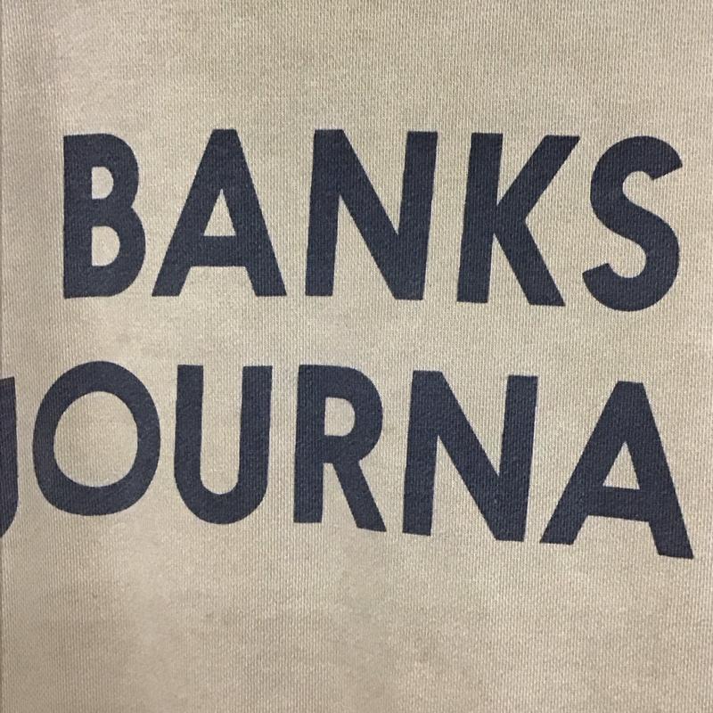 バンクスジャーナル BANKS JOURNAL トレーナー 長袖 長袖トレーナー スウェット クルーネック プルオーバー L ロゴ、文字 ベージュ / ベージュ / beige メンズ USED 古着 中古 10156563