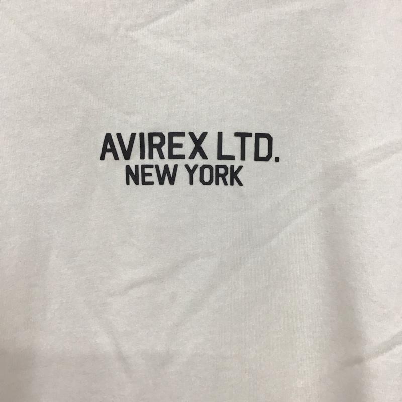 アヴィレックス AVIREX Tシャツ 半袖 半袖カットソー プリントTシャツ クルーネックカットソー M ロゴ、文字 白 / ホワイト / white メンズ USED 古着 中古 10156566