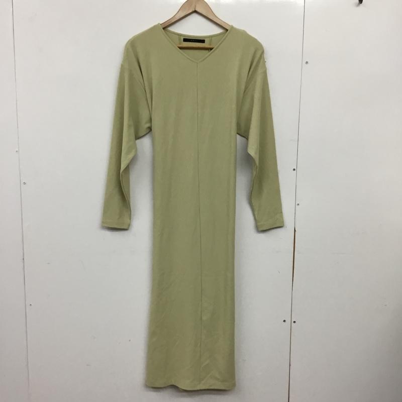 ケービーエフプラス KBF+ ワンピース ロングスカート Kp14-26R050 2WAYカットワンピース ONE SIZE 無地 黄緑 / イエローグリーン / レディース USED 古着 中古 10156567
