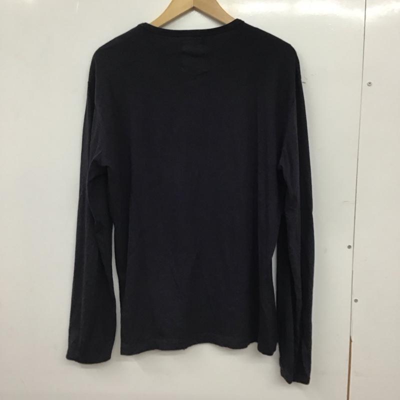 リプレイ REPLAY カットソー 長袖 長袖カットソー プリントカットソー クルーネック L ロゴ、文字 紺 / ネイビー / navy メンズ USED 古着 中古 10156569
