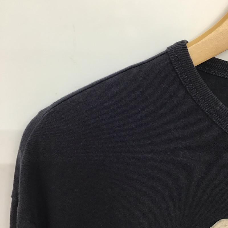 リプレイ REPLAY カットソー 長袖 長袖カットソー プリントカットソー クルーネック L ロゴ、文字 紺 / ネイビー / navy メンズ USED 古着 中古 10156569