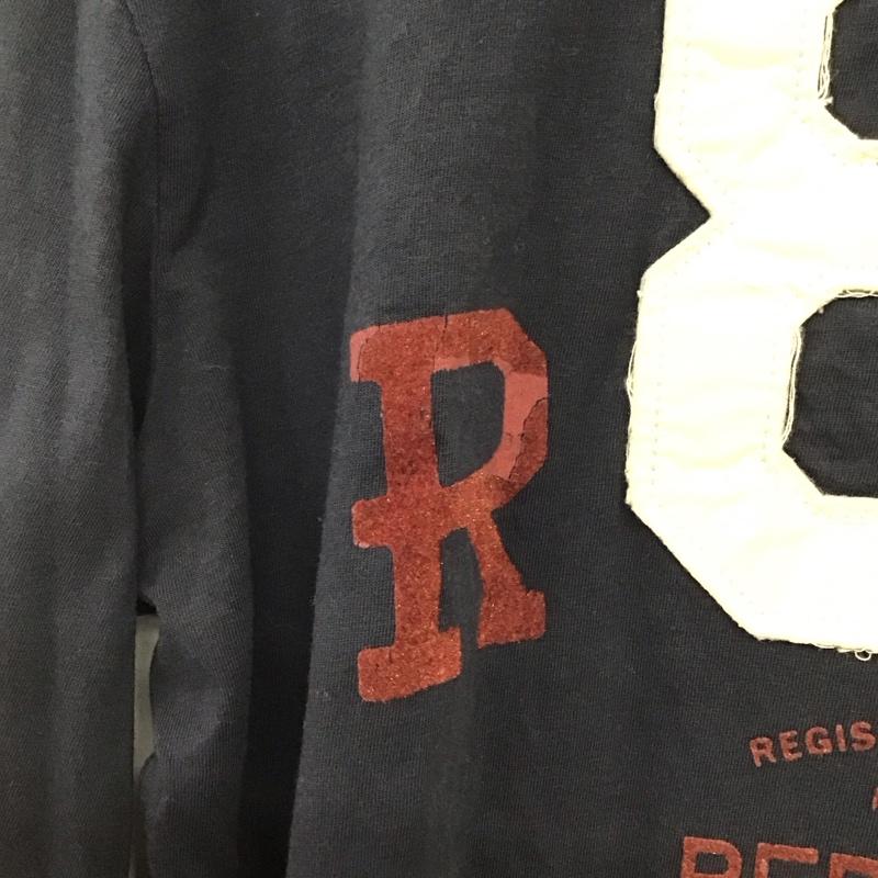 リプレイ REPLAY カットソー 長袖 長袖カットソー プリントカットソー クルーネック L ロゴ、文字 紺 / ネイビー / navy メンズ USED 古着 中古 10156569