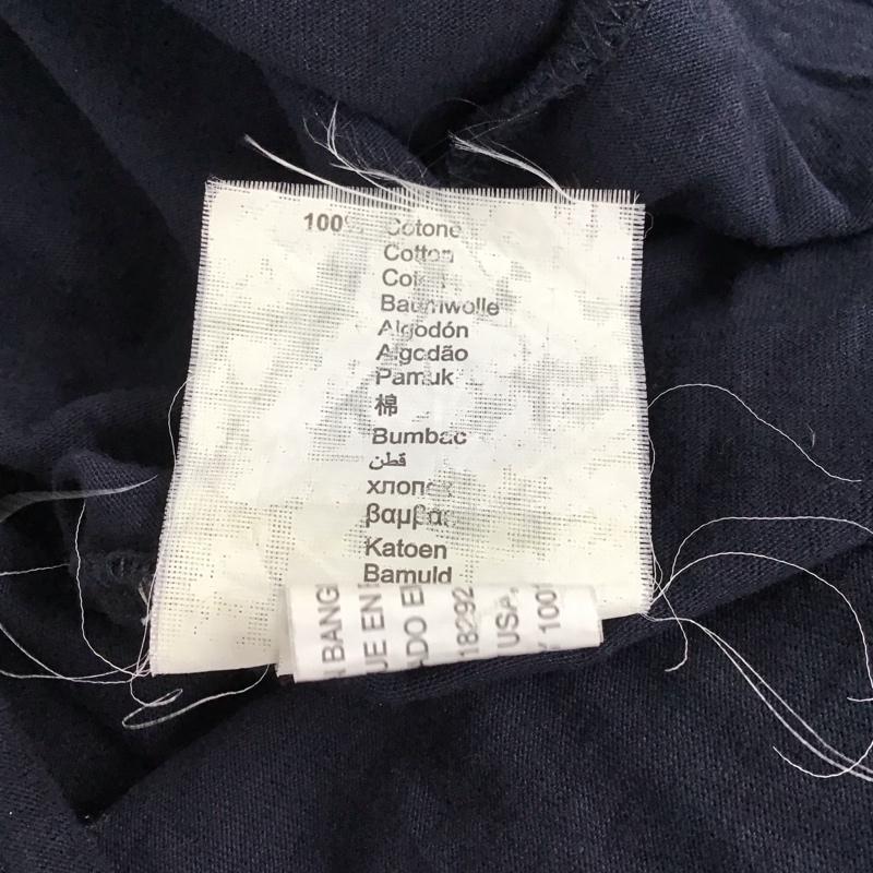 リプレイ REPLAY カットソー 長袖 長袖カットソー プリントカットソー クルーネック L ロゴ、文字 紺 / ネイビー / navy メンズ USED 古着 中古 10156569