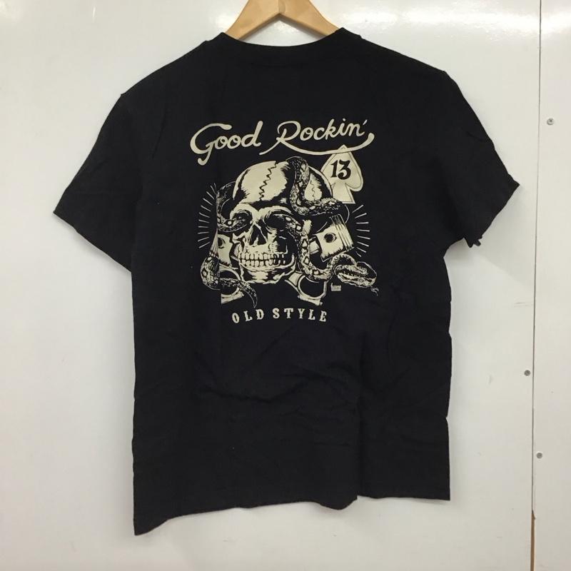 グッドルッキン GOODROCKIN  Tシャツ 半袖 半袖カットソー プリントTシャツ クルーネックカットソー M プリント 黒 / ブラック / black メンズ USED 古着 中古 10156571