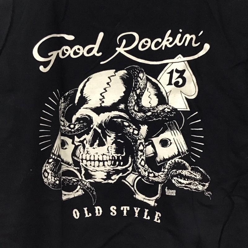 グッドルッキン GOODROCKIN  Tシャツ 半袖 半袖カットソー プリントTシャツ クルーネックカットソー M プリント 黒 / ブラック / black メンズ USED 古着 中古 10156571