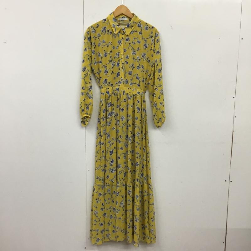 ジーナシス JEANASIS ワンピース ロングスカート FREE 総柄 黄 / イエロー / yellow レディース USED 古着 中古 10156572