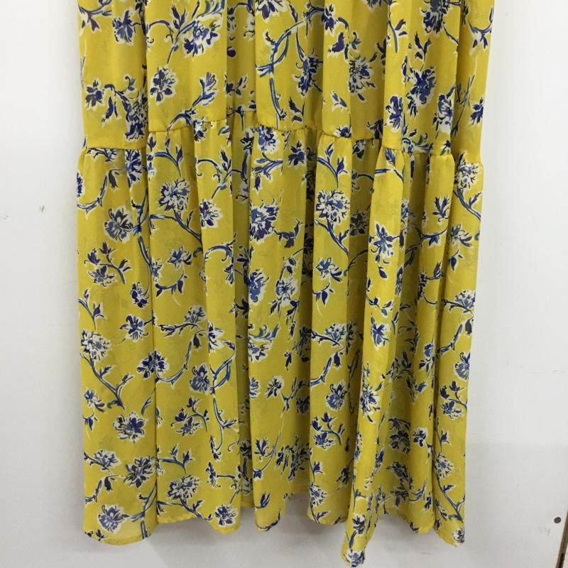 ジーナシス JEANASIS ワンピース ロングスカート FREE 総柄 黄 / イエロー / yellow レディース USED 古着 中古 10156572