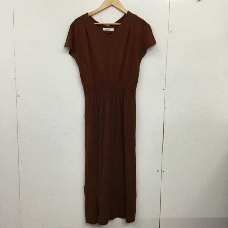 ニコアンド niko and... ワンピース ロングスカート M 無地 茶 / ブラウン / brown レディース USED 古着 中古 10156575