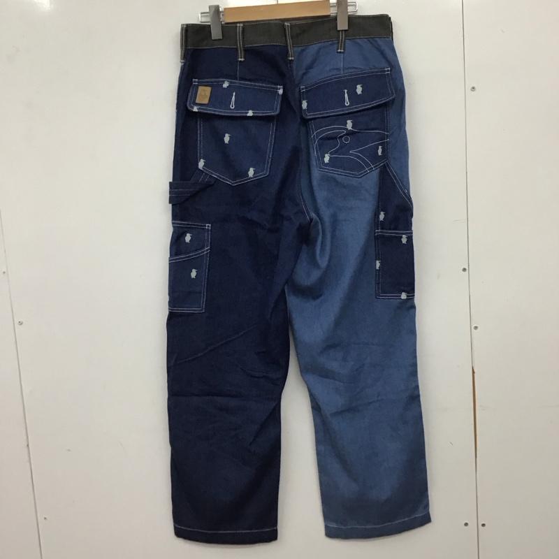 チャムス CHUMS パンツ デニム、ジーンズ デニムパンツ ワイドパンツ カジュアルパンツ M ロゴ、文字 インディゴ / インディゴ / Indigo メンズ USED 古着 中古 10156577