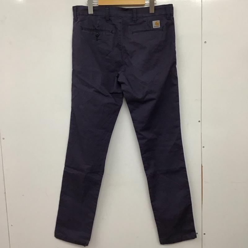 カーハート Carhartt パンツ ワークパンツ、ペインターパンツ ワークパンツ ワイドパンツ カジュアルパンツ ストレッチ 33インチ ロゴ、文字 紺 / ネイビー / navy メンズ USED 古着 中古 10156578