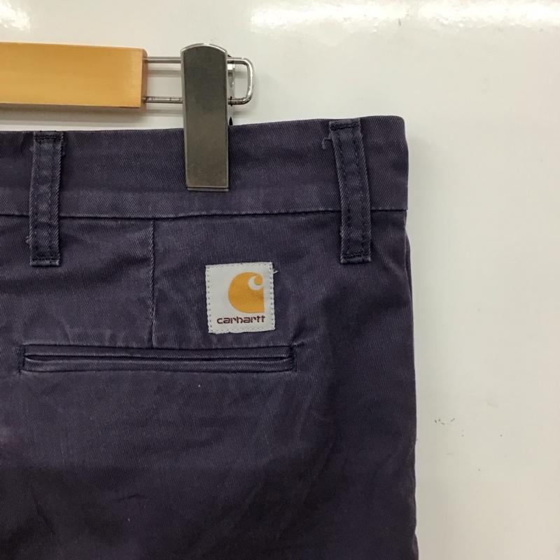 カーハート Carhartt パンツ ワークパンツ、ペインターパンツ ワークパンツ ワイドパンツ カジュアルパンツ ストレッチ 33インチ ロゴ、文字 紺 / ネイビー / navy メンズ USED 古着 中古 10156578