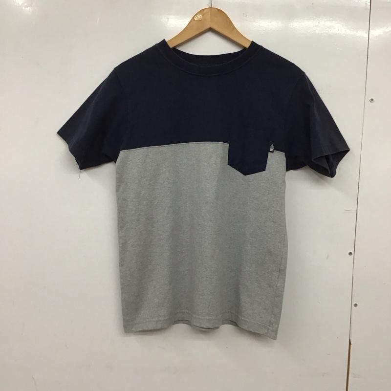 ザノースフェイス THE NORTH FACE Tシャツ 半袖 nt32062 トーンポケットカットソー クルーネックカットソー 半袖カットソー S 無地 灰 / グレー / gray X 紺 / ネイビー / navy メンズ USED 古着 中古 10156580