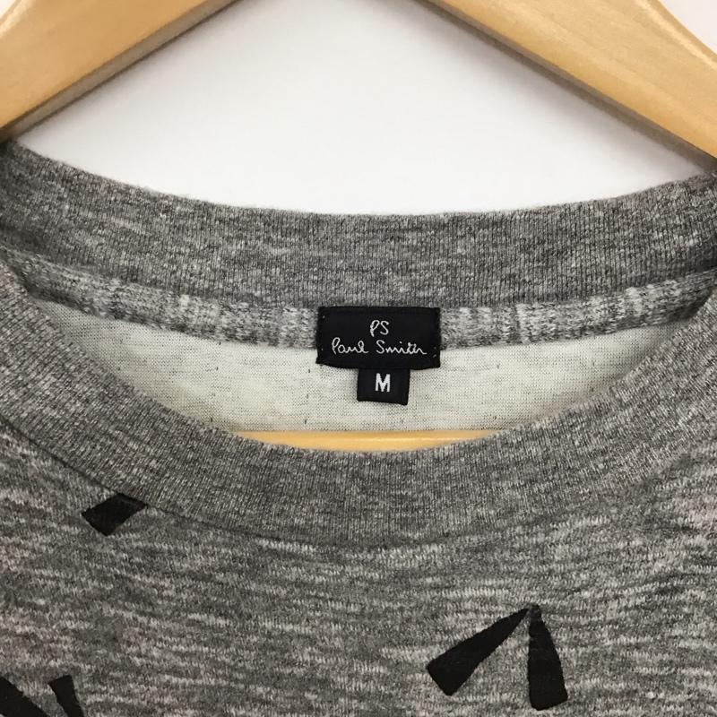 ポールスミス Paul Smith Tシャツ 半袖 半袖カットソー プリントTシャツ クルーネックカットソー M プリント 灰 / グレー / gray メンズ USED 古着 中古 10156582