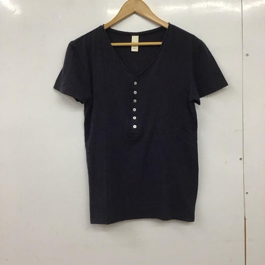 also also カットソー 半袖 半袖カットソー ヘンリーネックカットソー S 無地 紺 / ネイビー / navy メンズ USED 古着 中古 10156583