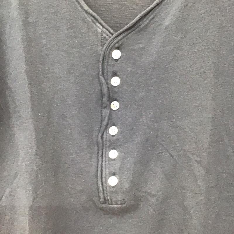 also also カットソー 半袖 半袖カットソー ヘンリーネックカットソー S 無地 紺 / ネイビー / navy メンズ USED 古着 中古 10156583