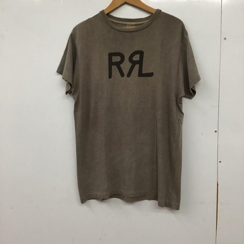 ダブルアールエル ラルフローレン RRL RALPH LAUREN Tシャツ 半袖 半袖カットソー プリントTシャツ クルーネックカットソー ロゴ、文字 茶 / ブラウン / brown メンズ USED 古着 中古 10156584