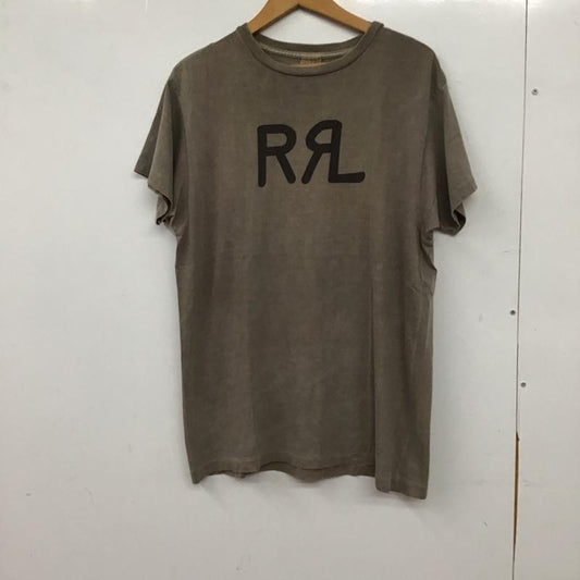 ダブルアールエル ラルフローレン RRL RALPH LAUREN Tシャツ 半袖 半袖カットソー プリントTシャツ クルーネックカットソー ロゴ、文字 茶 / ブラウン / brown メンズ USED 古着 中古 10156584