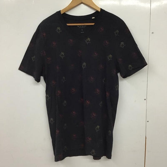 ゲス Guess Tシャツ 半袖 半袖カットソー プリントTシャツ Vネックカットソー L プリント 紺 / ネイビー / navy メンズ USED 古着 中古 10156585