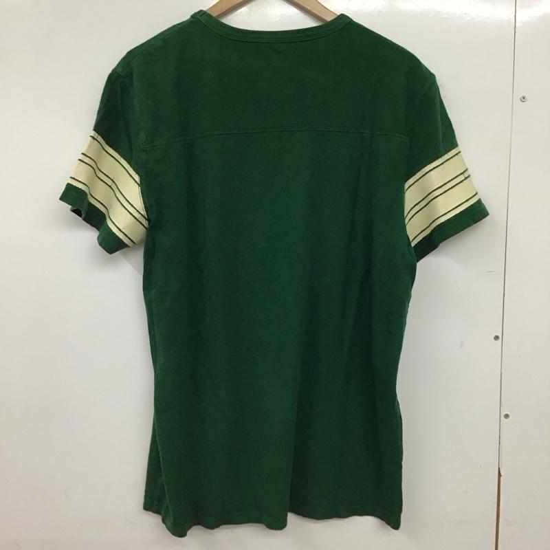 アメリカンイーグル AMERICANEAGLE Tシャツ 半袖 半袖カットソー プリントTシャツ クルーネックカットソー L ロゴ、文字 緑 / グリーン / green メンズ USED 古着 中古 10156586