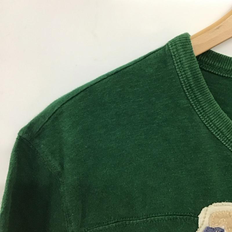 アメリカンイーグル AMERICANEAGLE Tシャツ 半袖 半袖カットソー プリントTシャツ クルーネックカットソー L ロゴ、文字 緑 / グリーン / green メンズ USED 古着 中古 10156586