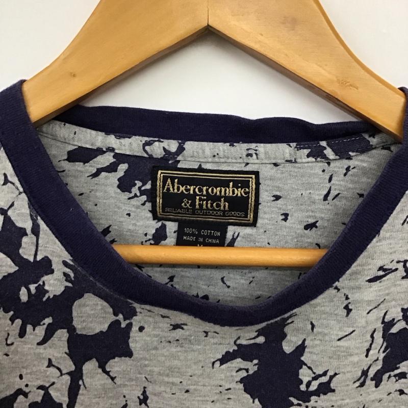 アバクロンビーアンドフィッチ ABERCROMBIE&FITCH Tシャツ 半袖 半袖カットソー プリントTシャツ クルーネックカットソー M プリント 灰 / グレー / gray メンズ USED 古着 中古 10156590