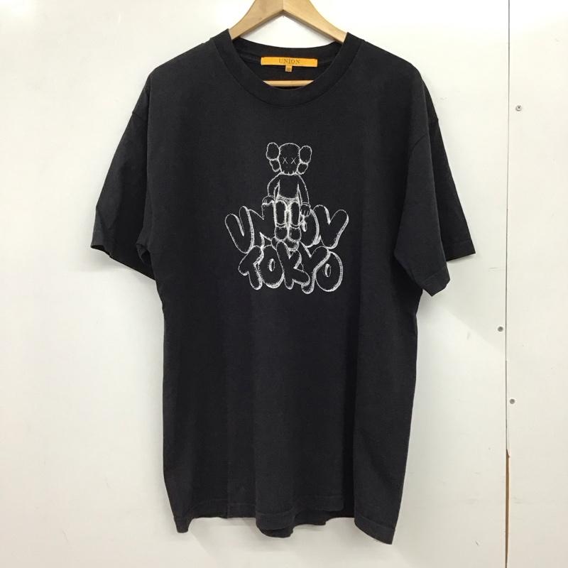 ユニオン UNION Tシャツ 半袖 半袖カットソー プリントTシャツ クルーネックカットソー 3 プリント ダークグレー / ダークグレー / メンズ USED 古着 中古 10156591