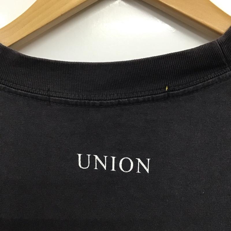 ユニオン UNION Tシャツ 半袖 半袖カットソー プリントTシャツ クルーネックカットソー 3 プリント ダークグレー / ダークグレー / メンズ USED 古着 中古 10156591