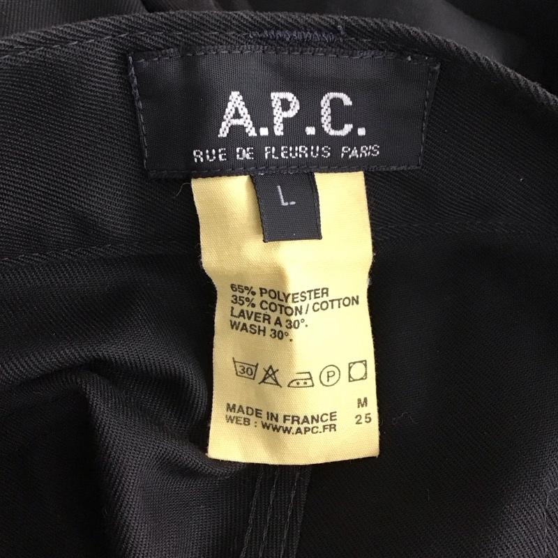 アーペーセー A.P.C. パンツ デニム、ジーンズ ワイドパンツ カジュアルパンツ ワークパンツ ストレッチパンツ L 無地 黒 / ブラック / black メンズ USED 古着 中古 10156593