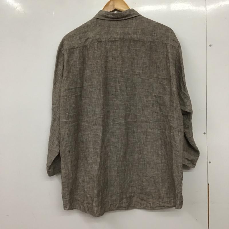 シップス SHIPS シャツ、ブラウス 七分袖 長袖シャツ 無地シャツ カラーシャツ XL 無地 茶 / ブラウン / brown メンズ USED 古着 中古 10156600