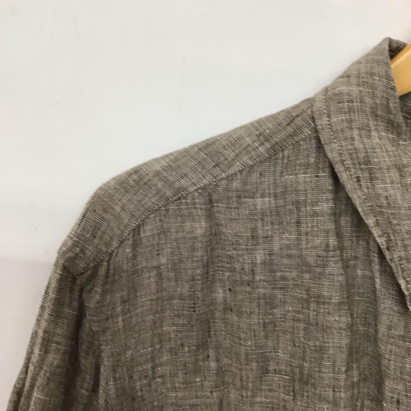 シップス SHIPS シャツ、ブラウス 七分袖 長袖シャツ 無地シャツ カラーシャツ XL 無地 茶 / ブラウン / brown メンズ USED 古着 中古 10156600