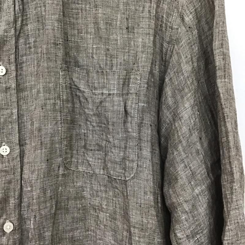 シップス SHIPS シャツ、ブラウス 七分袖 長袖シャツ 無地シャツ カラーシャツ XL 無地 茶 / ブラウン / brown メンズ USED 古着 中古 10156600