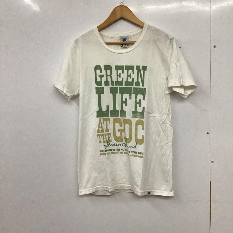 ジーディーシー GDC Tシャツ 半袖 半袖カットソー プリントTシャツ クルーネックカットソー ロゴ、文字 アイボリー / アイボリー / メンズ USED 古着 中古 10156602