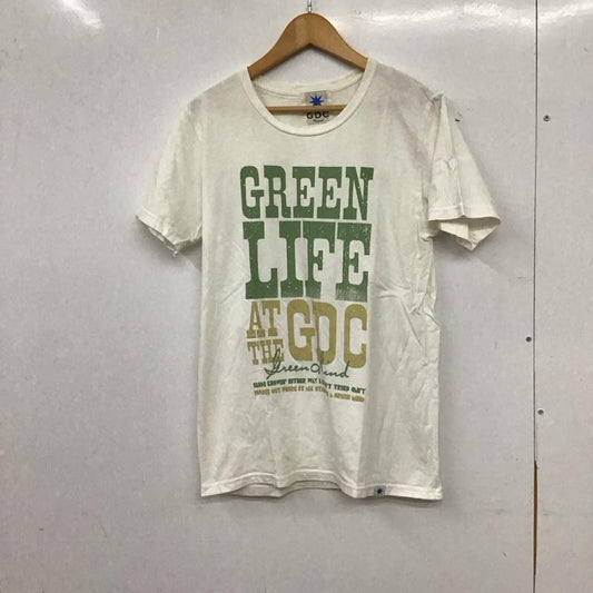 ジーディーシー GDC Tシャツ 半袖 半袖カットソー プリントTシャツ クルーネックカットソー ロゴ、文字 アイボリー / アイボリー / メンズ USED 古着 中古 10156602