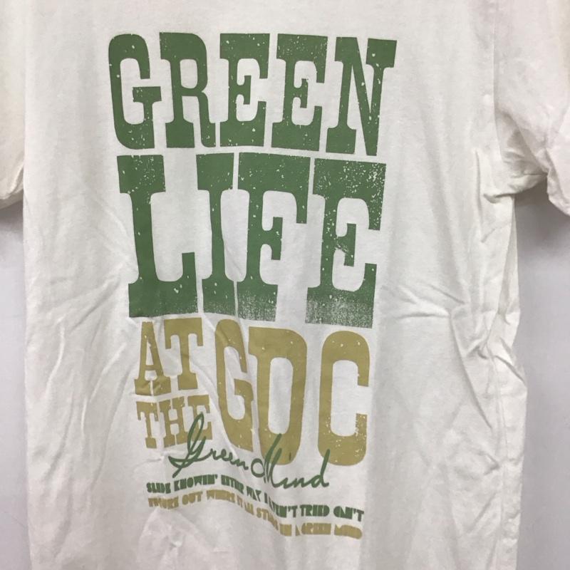 ジーディーシー GDC Tシャツ 半袖 半袖カットソー プリントTシャツ クルーネックカットソー ロゴ、文字 アイボリー / アイボリー / メンズ USED 古着 中古 10156602