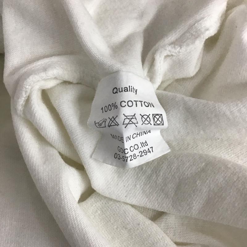 ジーディーシー GDC Tシャツ 半袖 半袖カットソー プリントTシャツ クルーネックカットソー ロゴ、文字 アイボリー / アイボリー / メンズ USED 古着 中古 10156602