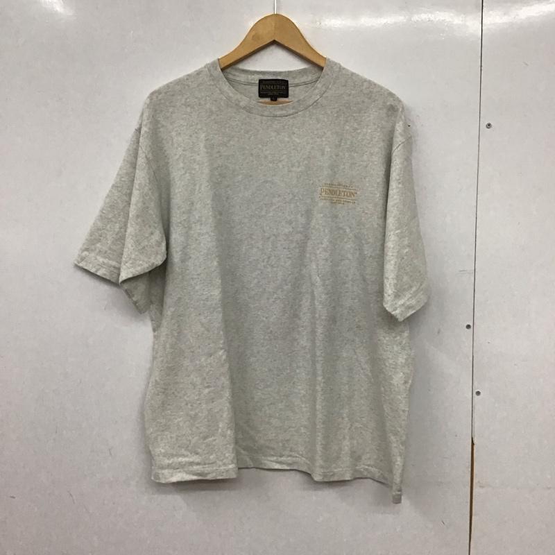 ペンドルトン PENDLETON Tシャツ 半袖 半袖カットソー プリントTシャツ クルーネックカットソー L ロゴ、文字 灰 / グレー / gray メンズ USED 古着 中古 10156604