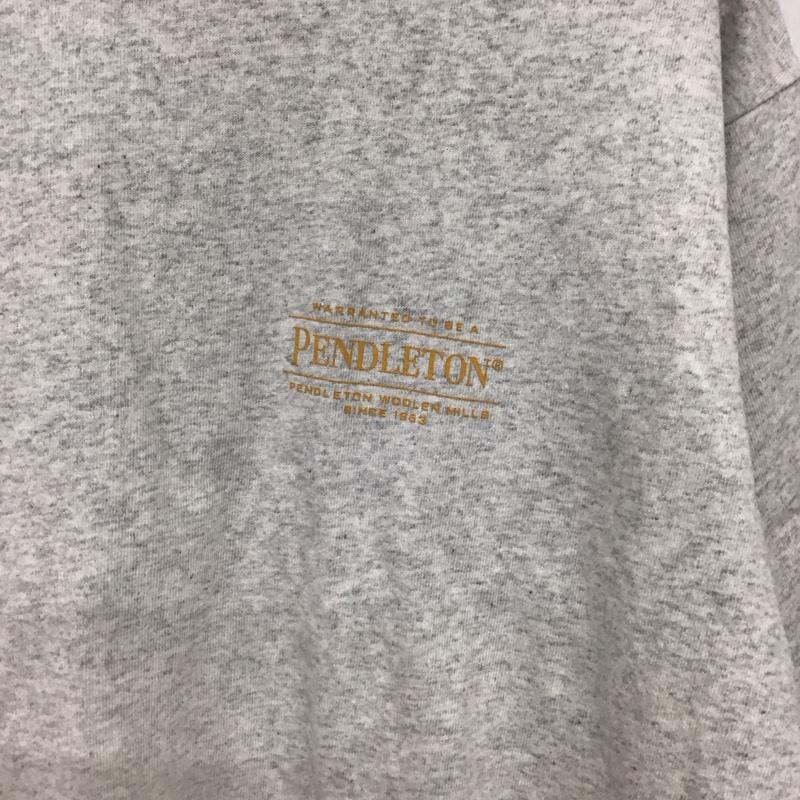 ペンドルトン PENDLETON Tシャツ 半袖 半袖カットソー プリントTシャツ クルーネックカットソー L ロゴ、文字 灰 / グレー / gray メンズ USED 古着 中古 10156604