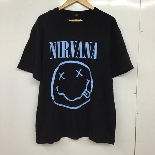 シップス SHIPS Tシャツ 半袖 半袖カットソー プリントTシャツ クルーネックカットソー XL プリント 黒 / ブラック / black メンズ USED 古着 中古 10156605